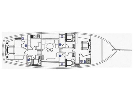 Sailboat  CARPEDIEM CORAL Plattegrond van de boot