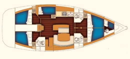 Sailboat Beneteau cyclades 50.5 boat plan