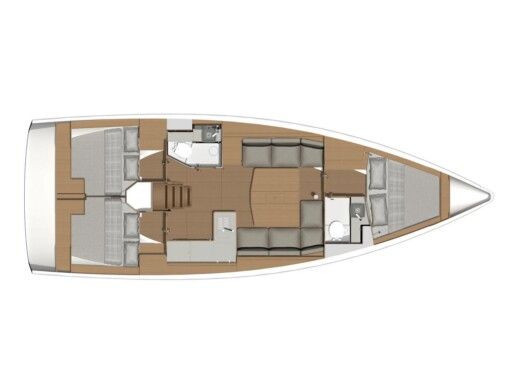 Sailboat DUFOUR 390 Grand Large Boot Grundriss
