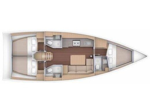 Sailboat  Dufour 390 boat plan