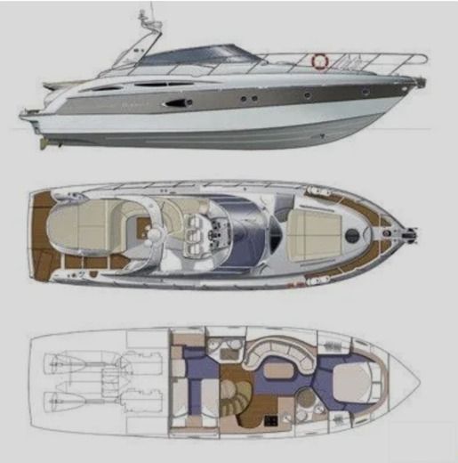 Motorboat Cranchi Mediterranéé 47 hospedage y passeo 2,3,4 y 8h Boat design plan